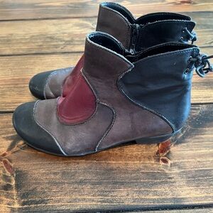 Remonte Dorndorf vintage women’s patchwork ankle boots size 41, size 10, GUC
